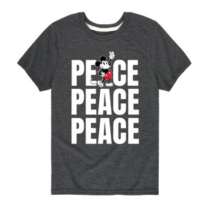 Boys' - Disney - Mickey Peace Short Sleeve Graphic T-Shirt - 1 of 4