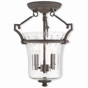 Livex Lighting Cortland 2 - Light Semi-Flush Mount in  Bronze - 1 of 1