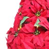 Puleo 36" Pre-Lit Battery-Operated Artificial Potted Red Poinsettias - 4 of 4