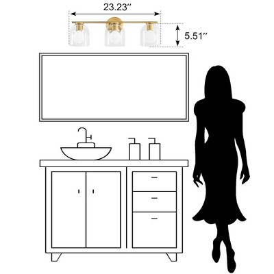 KAISITE 2-Light Bathroom Vanity Light Matte Soft Diffused Lighting