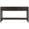 NicBex Console Table 60" Long Rustic Entryway Console Table with Storage Side Table with Two Different Size Drawers and Bottom Shelf - 3 of 4
