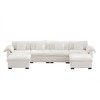NicBex L-Shaped Sectional Sofa Large and Deep 3-Seat Sofa Couch with Storage Seats and Storage Ottomans, Modern Velvet Sofa with Soft Backrest - 3 of 4