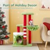 phiestina 32in Cat Scratching Posts Tower, Christmas Themed Plush Cat Tree with Hammock, Cat Massage Brush, Activity Center for Indoor Cats - 2 of 4