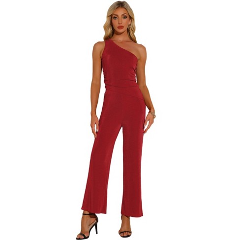 INSPIRE CHIC Women's Two Pieces Outfits One Shoulder Sleeveless Crop Top and Wide Leg Pants Sweatsuit - image 1 of 4