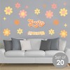 Big Dot of Happiness Stay Groovy - Peel and Stick Boho Floral Home Decor Vinyl Wall Art Stickers - Wall Decals - Set of 20 - 2 of 4