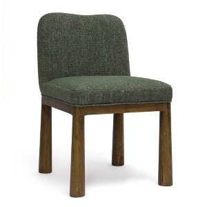 TOV Furniture Tiara Performance Basketweave Fabric Dining Chair Forest Green - 1 of 4