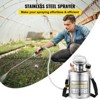 1 Gallon Stainless Steel Sprayer, 12" Wand & 3FT Reinforced Hose, Hand Pump Sprayer with Pressure Gauge, Safety Valve & Adjustable Nozzle, Silver - 3 of 4