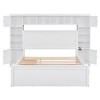 NicBex Full Size Wooden Storage Bed, Modern Platform Bed Frame with Twin Size Trundle, Shelves, Sockets and Cabinets for Bedroom - 3 of 4