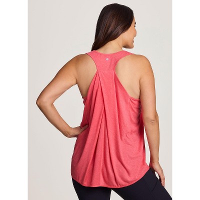 RBX Active Women's Super Soft Relaxed Fit Twist Racerback Tunic Tank Top