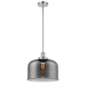 Bell - 1 Light Stem Hung Mini Pendant In Industrial Style-10 Inches Tall and 12 Inches Wide - 1 of 1