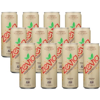 Zevia Creamy Root Beer Zero Calorie Soda - Case of 12/12 oz