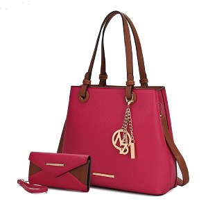 MKF Collection Kearny Vegan Leather Women’s Tote Bag with Wallet by Mia K- 2 pieces - 1 of 4