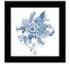 HomeRoots Floral Calligraphy Sketches Black Framed Print Wall Art - 4 of 4