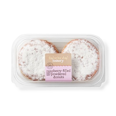 Powdered Raspberry Filled Donuts - 14oz/4ct - Favorite Day™