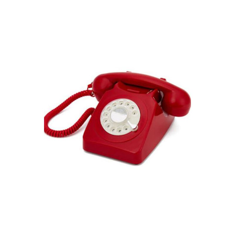 GPO Retro GPO746RRD 746 Desktop Rotary Dial Telephone - Red, 1 of 7