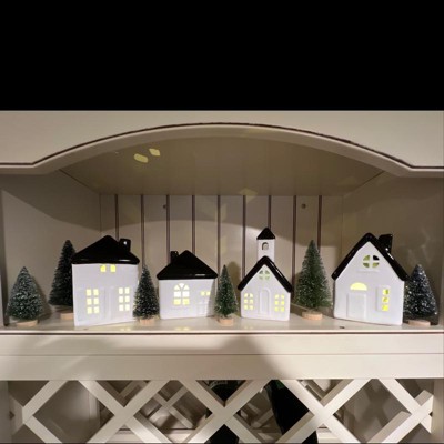 TARGET hot WONDERSHOP BATTERY CERAMIC HOUSES WITH TREES VILLAGE KIT