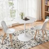 TiramisuBest 31.50" Modern Octagonal Coffee Table with Printed Black Marble Top, Metal Base for Dining Room, Kitchen & Living Room - 4 of 4