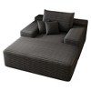 Dronkon Deluxe Oversized Upholstered Sofa Bed,No Assembly Sleeper Chaise Lounge,Dark Grey - 2 of 4