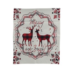 Unique Bargains Dining Chair Slipcovers Linen Beige Red Black 22.83"x19.29" 1 Pc - 1 of 4