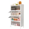 Fontoi Decorative Storage Cabinets, Kitchen Storage Cabinet with Dustproof, Dining Cabinet with Doors, White, 13.8"*31.5"*56.69" - 3 of 4