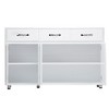 DOMETOUR Storage Cabinet Three Doors Cabinet with 3 drawers Large Storage Space - 3 of 4