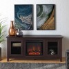 Transitional Glass Door Fireplace TV Stand for TVs up to 65" - Saracina Home - 2 of 4