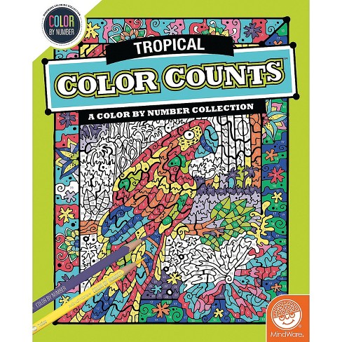 Download Mindware Color By Number Color Counts Tropical Coloring Books Target