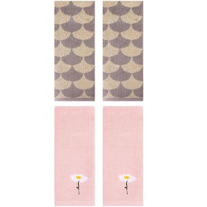 REGALWOVEN 4 Pcs Bathroom Soft Absorbent Hand Towels - 1 of 4