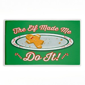 Stupell Industries The Elf Made Me Do It Printed Plush Bath Mat And Bath Rug, Design By Jedco Brands Inc., 18"X30" - 1 of 4