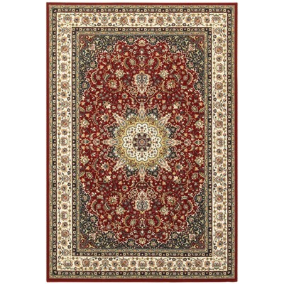Captiv8e Designs Katherine Traditional Star Medallion Red/Ivory Area Rug