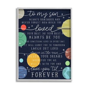 Stupell Industries My Son Love You Forever Phrase Outer Space - 1 of 4
