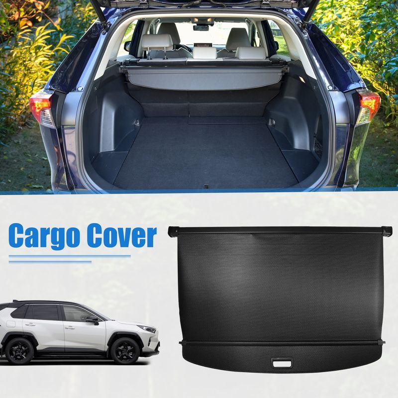 Unique Bargains Retractable Cargo Cover for Toyota RAV4 2019-2023 Trunk Shielding Shade, 2 of 7