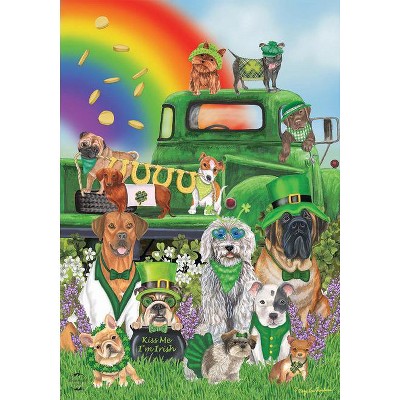 Briarwood Lane Jute-Flagge „Lucky Pot“ – St. Patrick's Day Deko, Gold & Regenbogen, 71,1 X 101,6 Cm