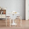 Set of 4 Stackable Stools, Round Backless Chairs for Dining Room, Kitchen, Classroom(Coffee color) - 2 of 4