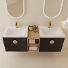 NicBex Floating Bathroom Vanity with Sink,Bathroom Sink Vanity with Soft Close Doors,Bathroom Sink Cabinet for Small Bathroom,Black/White - 4 of 4