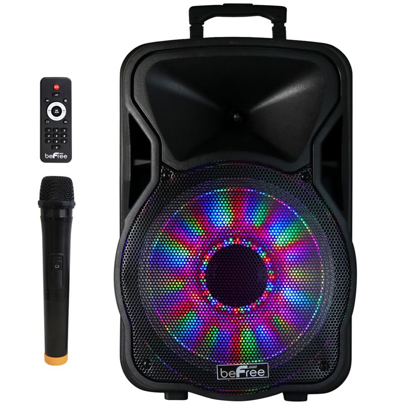 beFree Sound 12 Inch 2500 Watt Bluetooth Rechargeable Portable Party PA Speaker, 2 of 6