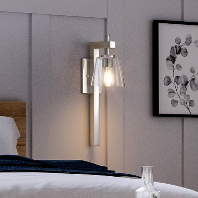 Urban Ambiance Luxury Traditional Wall Sconce 24.5''H x 7.5''W,  Brushed Nickel Finish,  Atlanta Collection, UHP4389