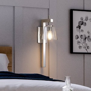 Urban Ambiance Luxury Traditional Wall Sconce 24.5''H x 7.5''W,  Brushed Nickel Finish,  Atlanta Collection, UHP4389 - 1 of 4