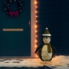 vidaXL Snow Penguin Figure Black and White Fabric and Steel 35.4 in - 2 of 4