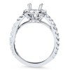 Pompeii3 1ct Diamond Ring Cushion Halo Setting 14K White Gold Semi Mount - 2 of 3