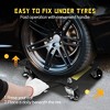 Car Dolly Capacity Heavy Duty Wheel Dollies for Moving Vehicles - 3" Steel Wheels with Tire Protection - Fits Cars, SUVs - 3 of 4