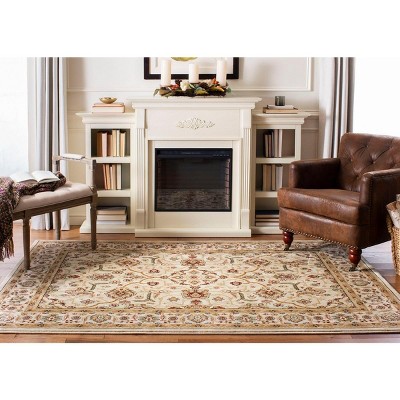 Creme Elegance Synthetic Hand-Knotted Area Rug, 5'3"x7'6"