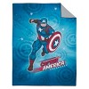 NoJo Marvel Captain America Red, White, and Blue 4 Piece Toddler Bed Set - Comforter, Fitted Bottom Sheet, Flat Top Sheet and Reversible Pillowcase - image 2 of 4