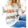 Women's Button Down Stripe Soft Fuzzy Sweater Cardigan - Haptics - 4 of 4