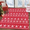 Washable Christmas Rugs for Living Room, Soft Non Slip Festival Decorative Carpet for Bedroom, Snowflake Print Home Decor Rugs for Dining Room - 3 of 4