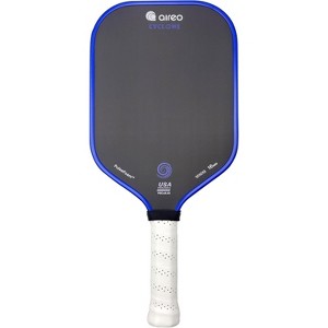 AIREO Cyclone Dark Blue Elongated Pickleball Paddle, T700 RAW Carbon Fiber, 16MM PulseFoam Power Core, UPA-A & USAP Approved, Pro-Level Performance - 1 of 4