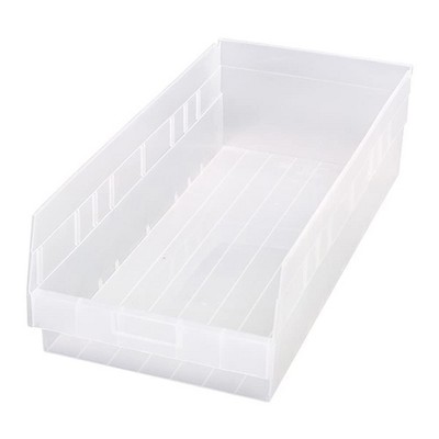 Quantum Storage Systems Economy Shelf Bin, Nesting, 23-5/8"W X 11-1/8"D X 6"H, (7) Divider Slots, Rear Hanglock
