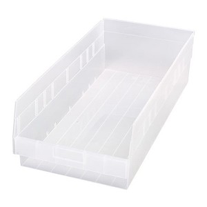 Quantum Storage Systems Economy Shelf Bin, Nesting, 23-5/8"W X 11-1/8"D X 6"H, (7) Divider Slots, Rear Hanglock - 1 of 1