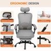 COMHOMA Mesh Office Chair, Ergonomic High Back Executive Chair with Adjustable Lumbar Support, Wide Seat - 2 of 4