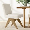Set of 2 Modern Upholstered Dining Chairs, Armless Accent Side Chairs with Angled Wood Legs for Kitchen, Dining Room or Living Room - Panipeachy - 2 of 4